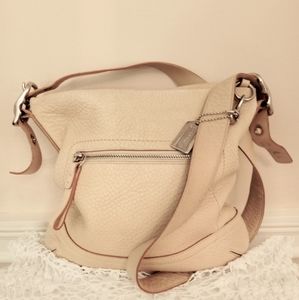 Coach Hobo\Crossbody Handbag-Light Beige/Tan with Adjustable strap-Medium Size